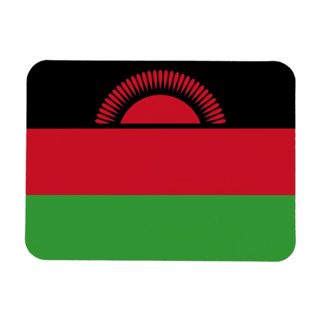 Magnet Flexible Drapeau du Malawi (Horizontal)