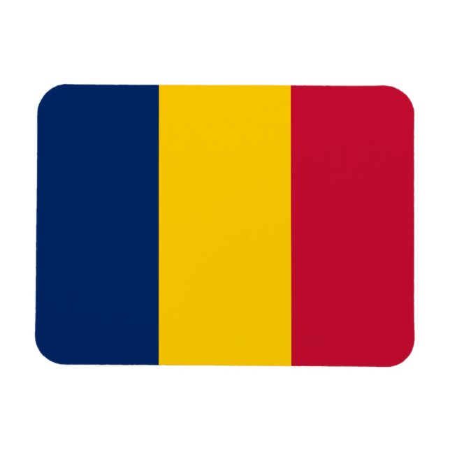 Magnet Flexible Drapeau du Tchad (Horizontal)