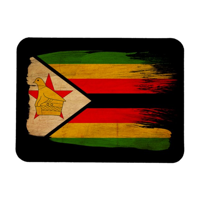 Magnet Flexible Drapeau du Zimbabwe (Horizontal)