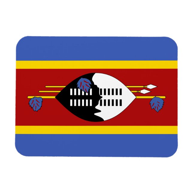 Magnet Flexible Drapeau Eswatini (Horizontal)