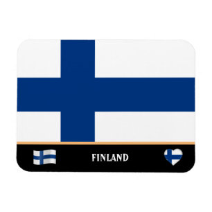 Magnet Flexible Drapeau finlandais & Finlandais voyage de pays / F