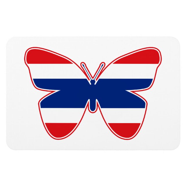 Magnet Flexible Drapeau papillon thaïlandais (Horizontal)