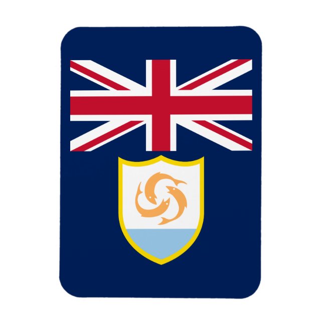 Magnet Flexible Drapeau patriotique Anguilla (Vertical)