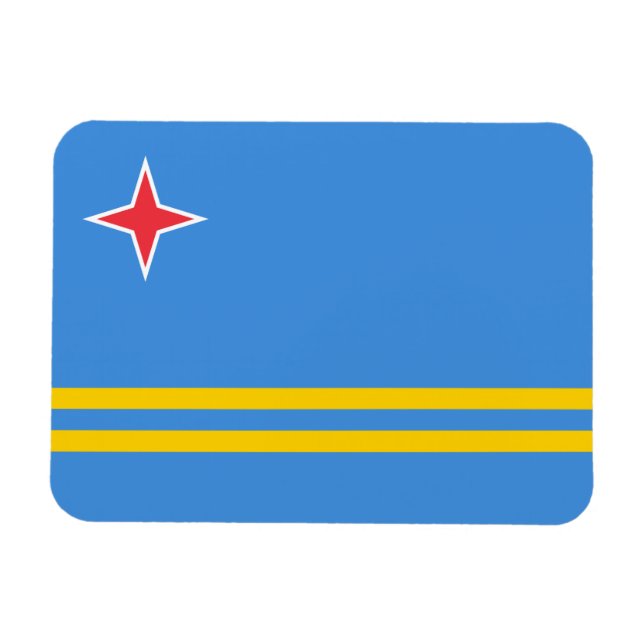 Magnet Flexible Drapeau Patriotique Aruba (Horizontal)