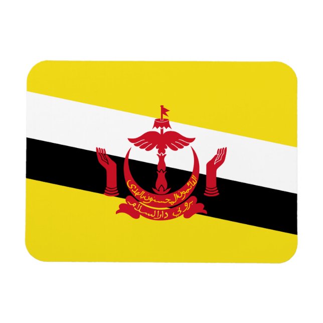 Magnet Flexible Drapeau patriotique de Brunei (Horizontal)