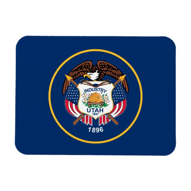 Magnet Flexible Drapeau patriotique de l'État de l'Utah (Horizontal)