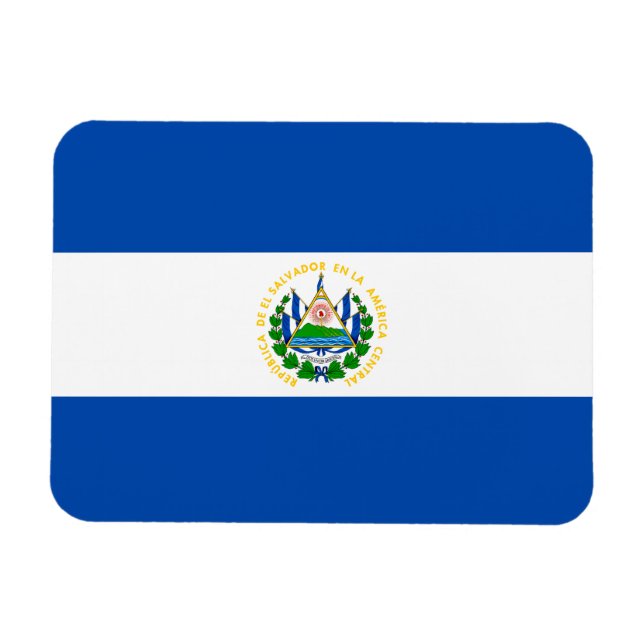 Magnet Flexible Drapeau patriotique El Salvador (Horizontal)