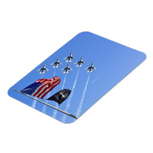 Magnet Flexible Drapeau POW MIA avec vieille gloire & Thunderbirds