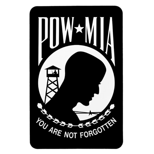 Magnet Flexible Drapeau POW MIA : Soldats disparus de la guerre du (Vertical)
