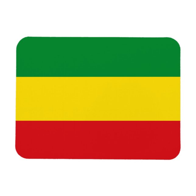Magnet Flexible Drapeau rastafarien Rasta Ethiopie (Horizontal)