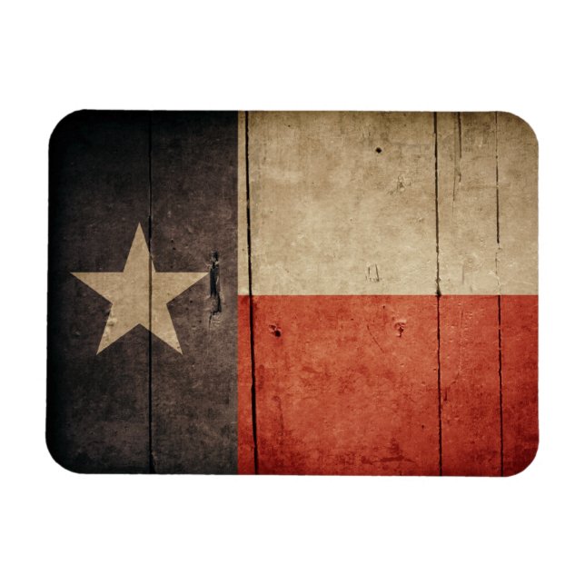 Magnet Flexible Drapeau robuste de Wood Texas (Horizontal)