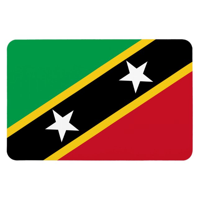 Magnet Flexible Drapeau Saint-Kitts-et-Nevis (Horizontal)