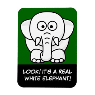 Magnet Flexible Drôle cadeau de Noël : Vrai cadeau d'éléphant blan