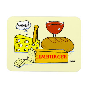 Magnet Flexible Drôle de caricature au fromage au Limburger Grand