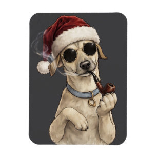 Magnet Flexible Drôle de chien cool Joyeux Nouvel An Design