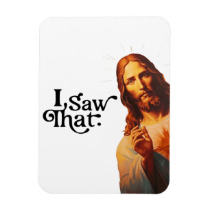 Magnet Flexible Drôle de Noël, j'ai vu Jésus, j'ai vu ça