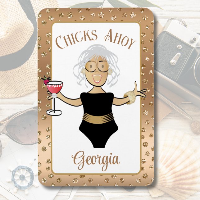 Magnet Flexible Drôle Drôle Dit Brown Mature Lady Croise Door (Créateur téléchargé)