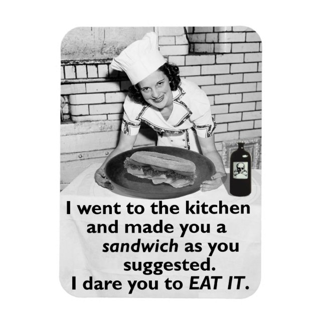 Magnet Flexible Drôle Feminist me faire un sandwich (Vertical)