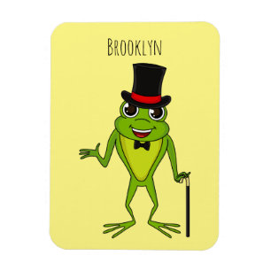 Magnet Flexible Drôle grenouille avec chapeau dessus dessin animé