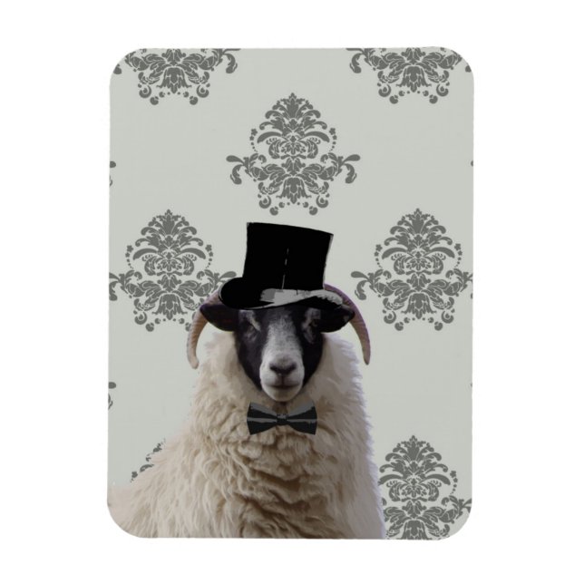 Magnet Flexible Drôle marié mouton dans le chapeau supérieur (Vertical)