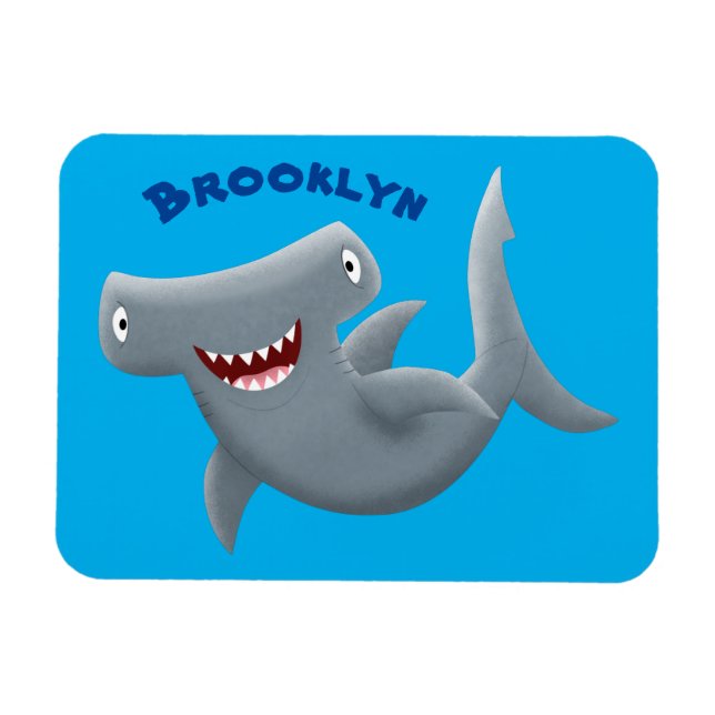 Magnet Flexible Drôle mignon requin marteau dessin animé (Horizontal)