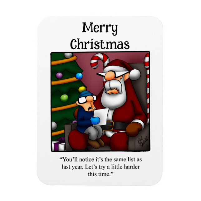 Magnet Flexible Drôle Père Noël Humour magnétique cadeau (Vertical)