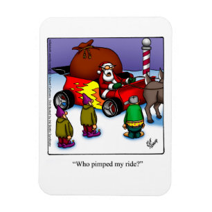 Magnet Flexible Drôle Père Noël's Pimped Ride Humour magnétiqu
