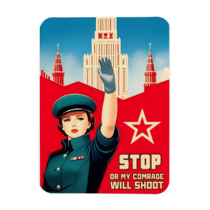Magnet Flexible Drôle style rétro URSS Humour communiste
