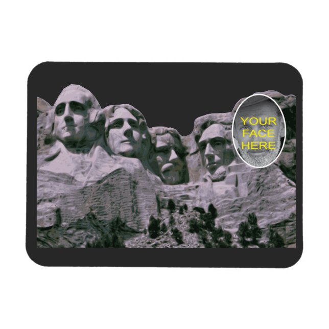 Magnet Flexible Drôle Votre visage sur Mt Rushmore (Horizontal)