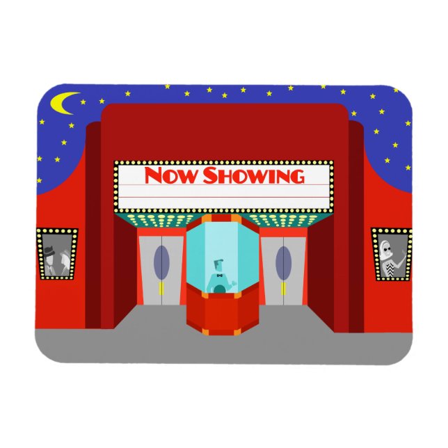 Magnet flexible du cinéma rétro (Horizontal)