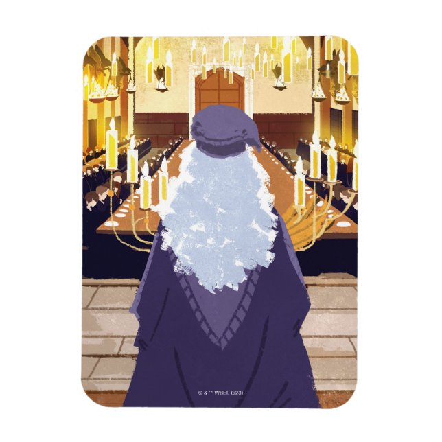 Magnet Flexible Dumbledore Parlant dans la grande salle Hogwarts (Vertical)