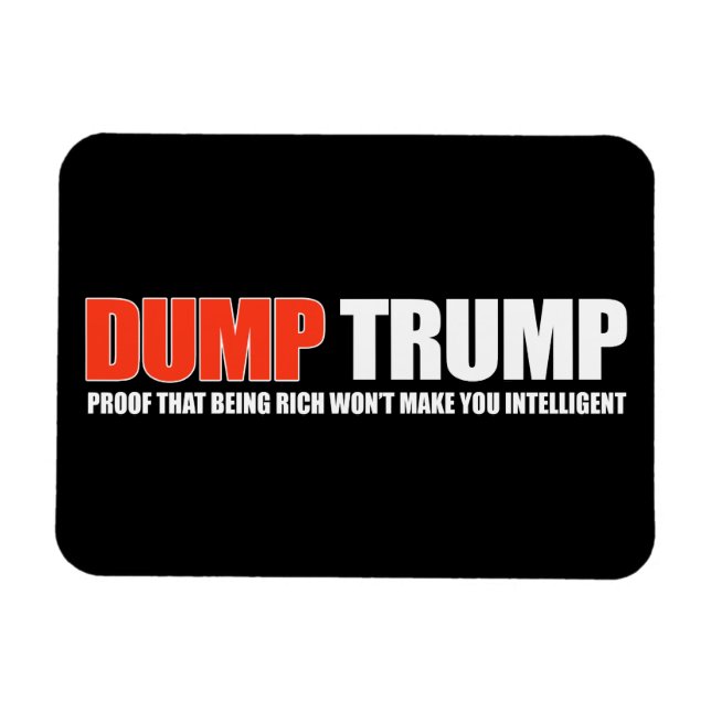 Magnet Flexible DUMP TRUMP - Preuve qu'être riche ne vous fera pas (Horizontal)