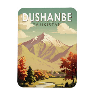 Magnet Flexible Dushanbe Tadjikistan Travel Art Vintage