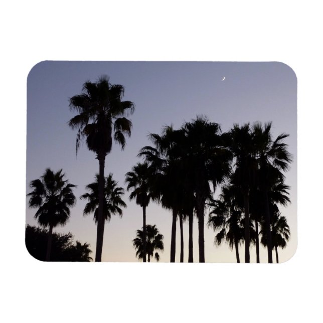 Magnet Flexible Dusk avec palmiers Scène tropicale (Horizontal)