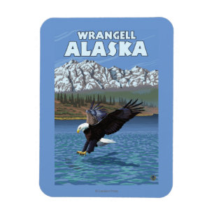 Magnet Flexible Eagle chauve plongeant - Wrangell, Alaska