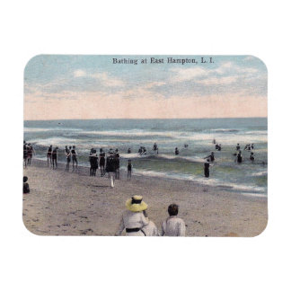 Magnet Flexible East Hampton NY, Long Island, Beach Scene Vintage