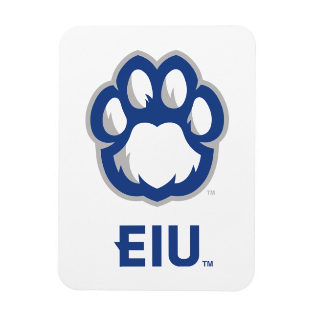Magnet Flexible Eastern Illinois Panthers Empreinte de patte & EIU (Vertical)
