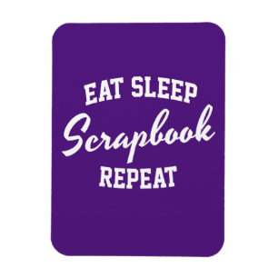 Magnet Flexible Eat Sleep Scrapbook Répéter Scrapbooking