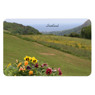 Magnet Flexible Ecosse, Highlands, Océan, Fleurs, Photographie
