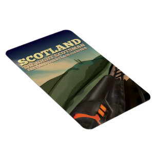 Magnet Flexible Ecosse Locomotive Travel Poster
