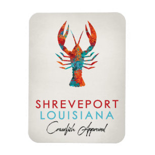 Magnet Flexible Écrevisses de Shreveport Louisiane lumineuses