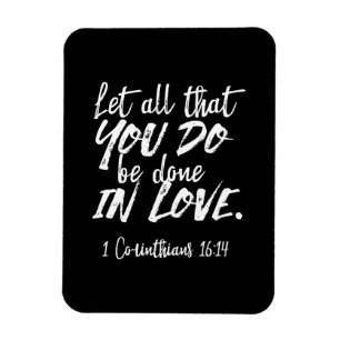 Magnet Flexible Écriture d'Amour Inspirationnelle - 1 Corinthiens 
