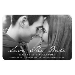 Magnet Flexible Écriture manuscrite vintage pour annonce de date d