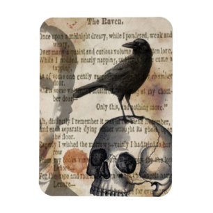 Magnet Flexible Edgar Allan Poe l'aimant de Raven