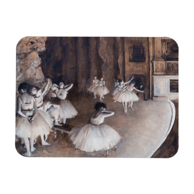 Magnet Flexible Edgar Degas - Répétition de ballet sur scène (Horizontal)