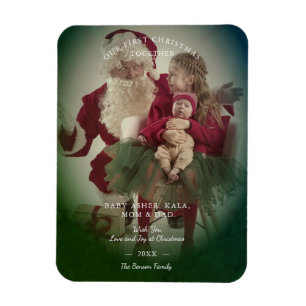 Magnet Flexible Effet Transparence Joyeux Noël Photo Famille