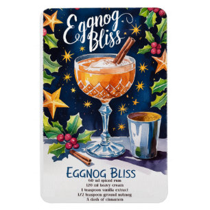 Magnet Flexible Eggnog Bliss Holiday Cocktail Recette