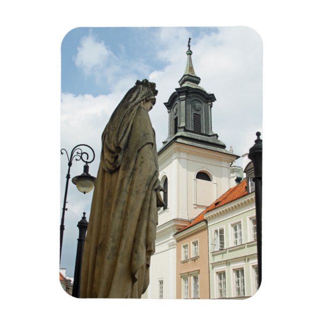 Magnet Flexible Eglise et statue de Varsovie, Pologne (Vertical)
