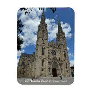 Magnet Flexible Eglise Saint-Baudilus à Nîmes, France, sur une