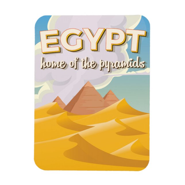Magnet Flexible Egypte - Accueil des Pyramides affiche de voyage (Vertical)